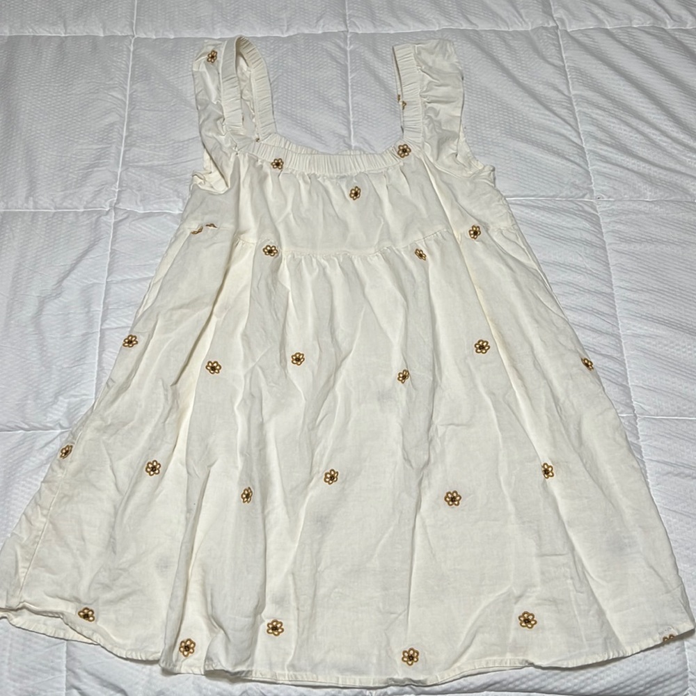 Off white linen dress